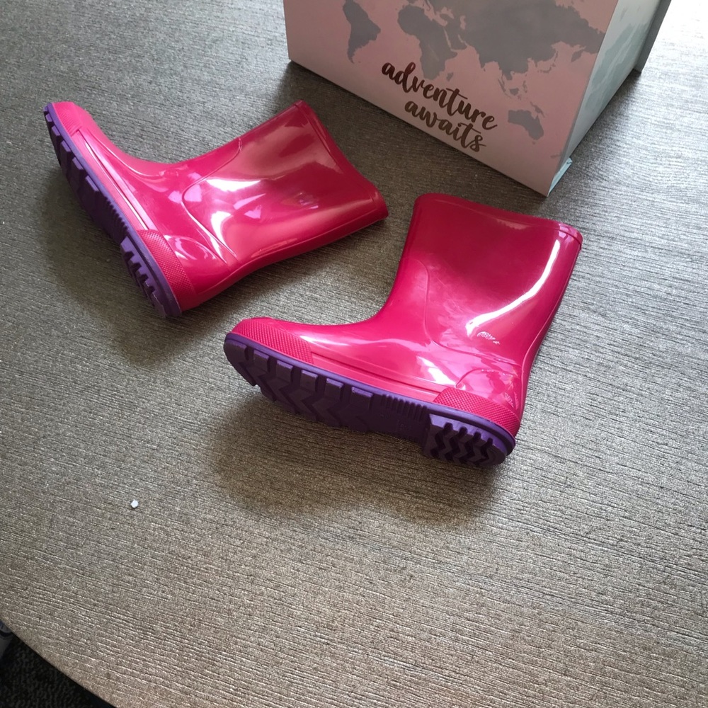 Carter Pink & Purple Girls Rainboots Size 11/12